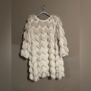 Anthropologie fringe shift mini dress by Hutch.